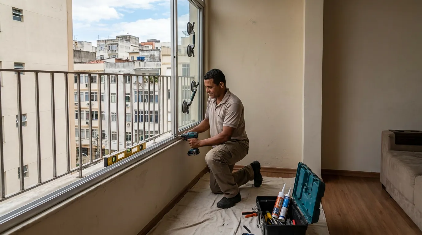Sacada de Vidro para Apartamento em Mogi das Cruzes‑SP